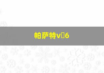 帕萨特v 6